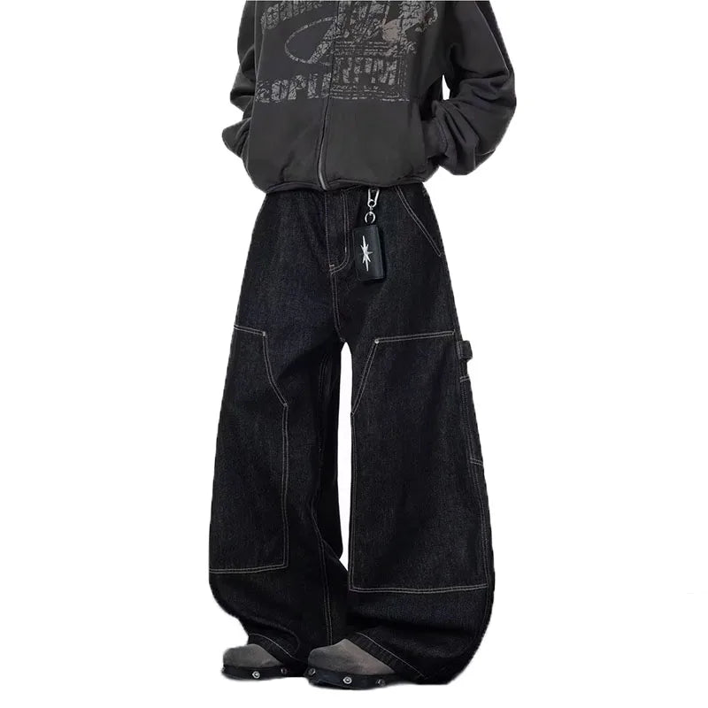 Rove Solid Black Denim V5 Super Baggy