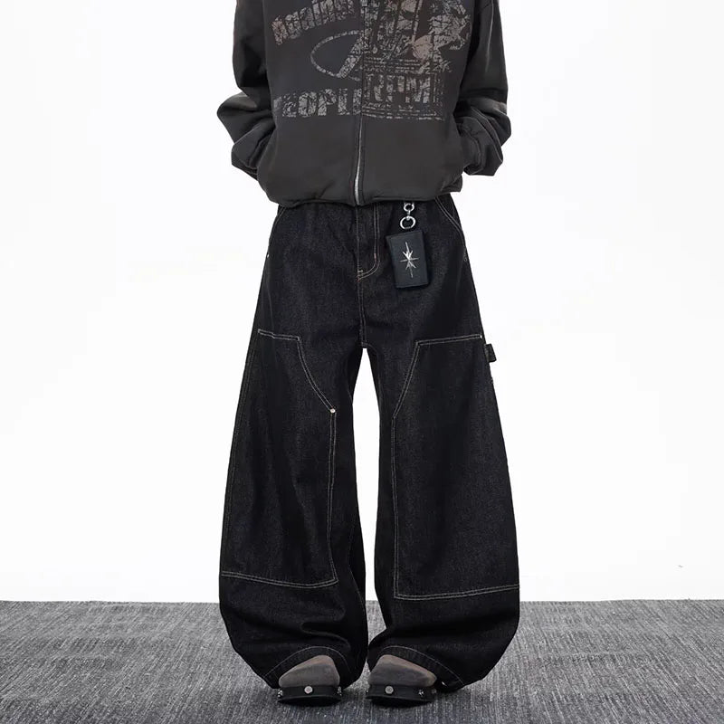 Rove Solid Black Denim V5 Super Baggy