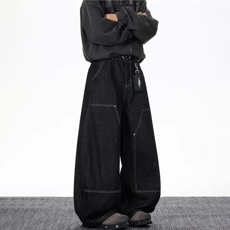 Rove Solid Black Denim V5 Super Baggy