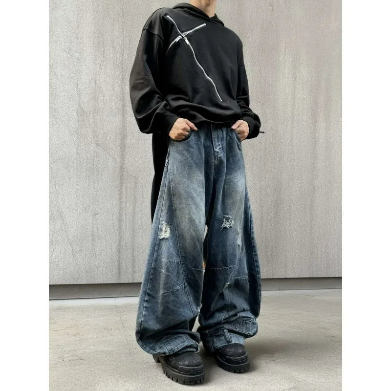 Rove Blue Distressed Denim V6 Super Baggy